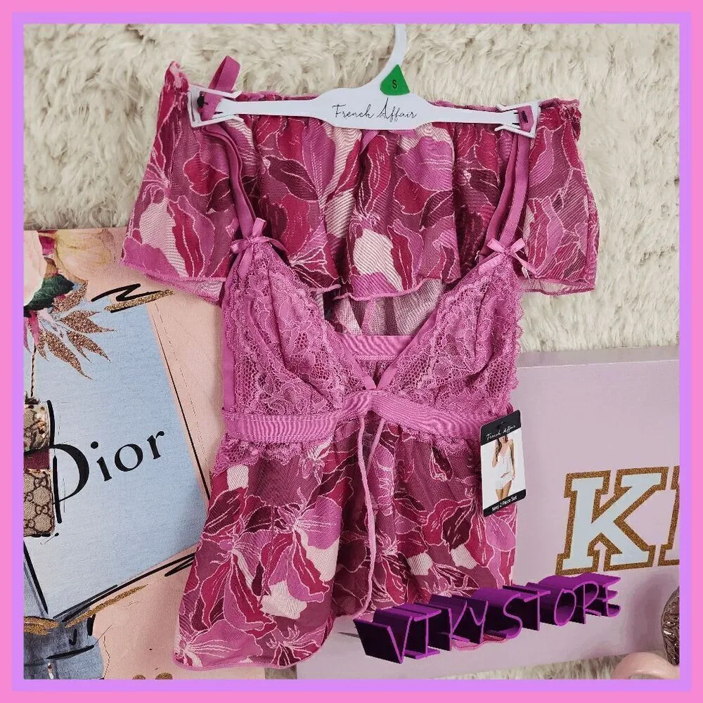 NWT 💕 French Affair Sexy 2-Piece Set Small - Chic & Luxurious #7101 💕